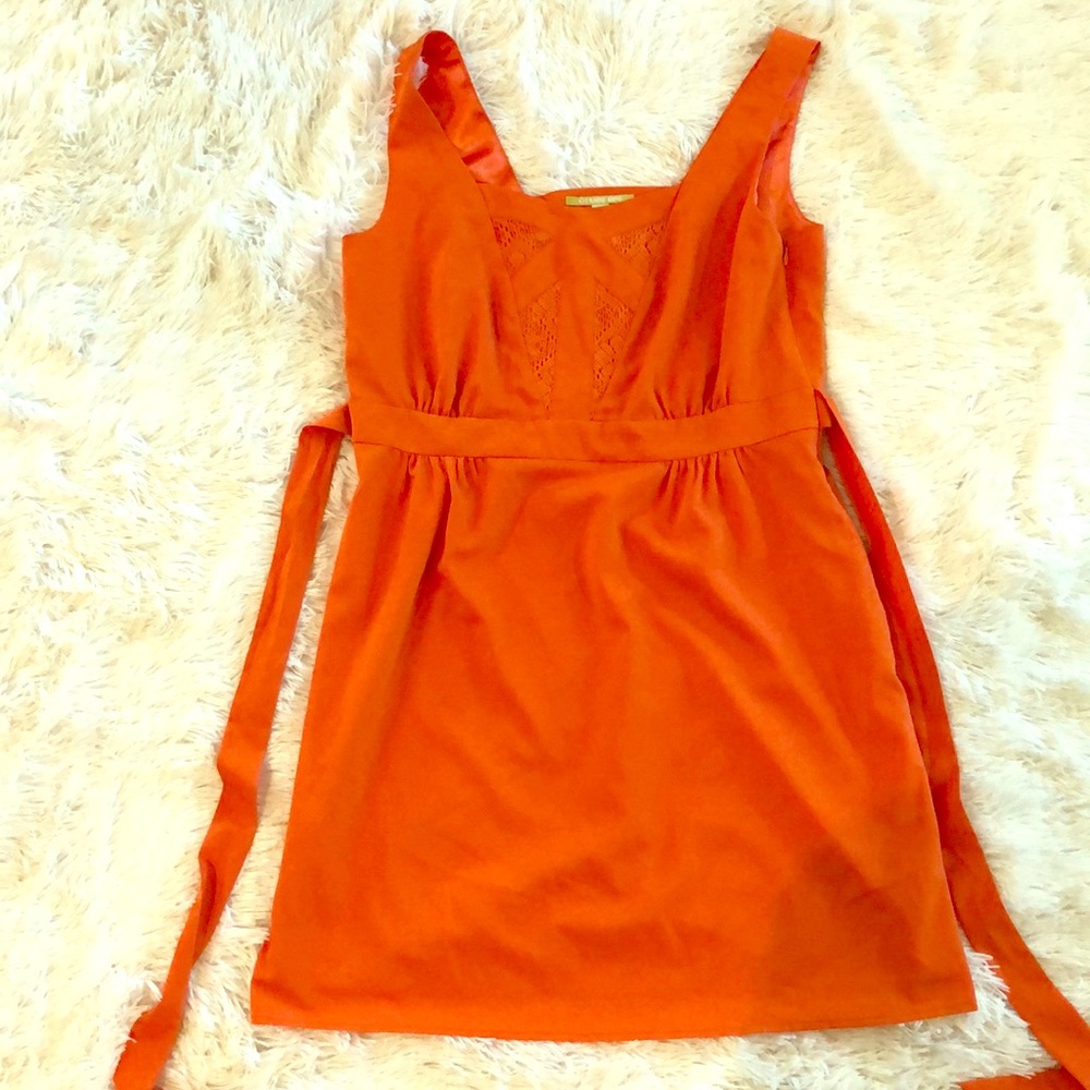 Gianni Bini Orange Tie-Back Dress
